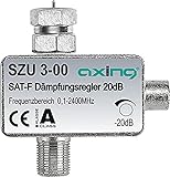 Axing SZU 3-00 SAT-Dämpfungsregler F-Anschluss (0,5-20 dB), 1 Stück SAT-Dämpfungsregler