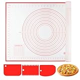 VFANDV Silikon Backmatte, 60x40 cm Backunterlage Silikon, Backpapier Arbeitsmatte mit Messung,...
