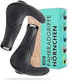 AARON Horn - Lenker Griffe mit Gel Dämpfung - ergonomische Lenkerhörner aus rutschfestem Gummi -...