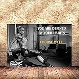 Sexy Frauen Bodybuilding Poster Inspirierendes Zitat Wand Bilder Körperübung Fitness...