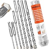 BAUBECK SDS Plus Bohrer Set für Beton [7tlg - Ø4-14 bis zu 210mm lang] - Langlebig und Robust aus...