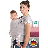 Laleni Tragetuch Baby neugeboren bis 15 kg aus weicher Baumwolle | Babytrage Neugeborene ab Geburt |...