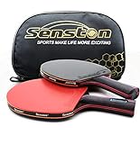 Senston Professional Tischtennisschläger 2-Spieler-Set mit Ping-Pong-Schlägertasche, Pro...