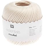 Rico Design Essentials Crochet | Häkelgarn Baumwolle Stärke 10 | 100% Cotton | zum Häkeln,...