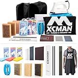 XCMAN Complete Ski Snowboard Tuning and Waxing Kit with Waxing Iron,Ski Training Wax,Edge...