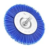 QWORK® Nylon-Scheibenbürste Ø 100mm, Körnig 180, Sechskant Schaft 1/4' für effizientes Polieren...