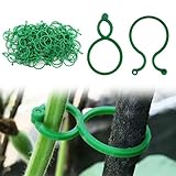 JAMSSOW 200 Stück Pflanzenclips,Pflanzenklammern zur Rankhilfe und Befestigung von Pflanzen,Tomaten...