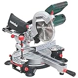 Metabo Kappsäge KGSV 216 M (1350 W, Säge mit Zugfunktion, Max. Schnitttiefe 90°/45°65 / 36 mm,...