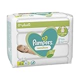 Pampers Sensitive Feuchttücher für Kinder, 4 Packungen à 52 Taschentücher = 208 Tücher,...