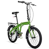 Bergsteiger Windsor 20 Zoll Faltrad, Klapprad, Shimano 6 Gang-Schaltung, LED Batterie-Licht,...