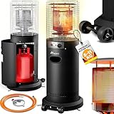 TRESKO® Heizstrahler Gas 11 kW mit Rollen | Outdoor Terrassenheizer für 5 & 11 kg Gasflaschen |...