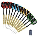 Ywmsfl Professionelle Iron Barrels PET Flight Set mit 12 Stück 14 Gramm Stahlspitze Darts-Sets mit...