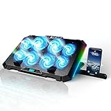 KLIM V8 Gaming Laptop Cooling Pad mit 8 Lüftern + Neu 2024 + Gaming Laptop Kühler + Stabiler RGB...