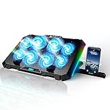 KLIM V8 Gaming Laptop Cooling Pad mit 8 Lüftern + Neu 2024 + Gaming Laptop Kühler + Stabiler RGB...