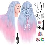 TopDirect Trainingskopf für Friseure 75cm/29.5 Zoll Frisurenkopf Langhaar 100% Synthetische Haare...