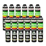 Isolbau - Bauschaum Montageschaum 12 x 750 ml PU-Schaum 1K Pistolenschaum Zargenschaum - Isolierung...