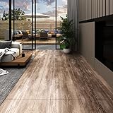 ZEYUAN PVC Laminat Dielen Selbstklebend 5,21m² 2mm Holzoptik Gewaschen, Fliesenfolie, Laminatboden,...