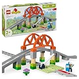 LEGO DUPLO Eisenbahnbrücke und Schienen – Erweiterungsset - Lernspielzeug für Kleinkinder –...