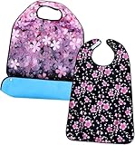 2 Stück Wiederverwendbare Lätzchen für Erwachsene Schutz Kleidung Verschleißfeste Lätzchen für...