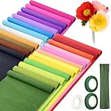 Humyoun Krepppapierrollen, 40,6 cm breit, 2,5 m lang, Krepppapier-Blumenschlangen mit 60...