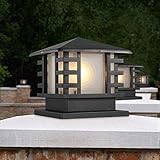 JKJZSALJ Ip44 Wasserdichte Landschaftssäulenleuchte Schwarzes...