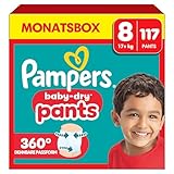 Pampers Baby-Dry Pants Größe 8, 117 Windeln, 17kg+