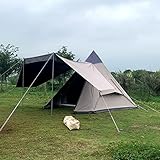 Segeltuch-Tipi-Zelt für 2 3 Personen, einfacher Aufbau, 4-Jahreszeiten-Outdoor-Pyramidenzelt mit...