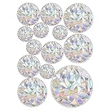 39 Stück Prisma Fensteraufkleber – Suncatcher Sticker für Fenster, Regenbogen Fensterfolie mit...