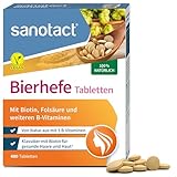 sanotact Bierhefe Tabletten (400 Tabletten) • 100% natürliche Bierhefe vegan • Mit Biotin für...