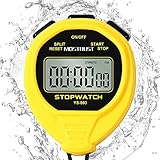 MOSTRUST Digitale wasserdichte Stoppuhr, keine Glocken, keine Uhr, einfache Grundbedienung,...