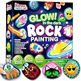 JOYIN Steine Bemalen Set Bastelset Kinder ab 6-12Jahre,Kreativ Steinmalerei,Bastelset Steine Malen...