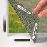 Hoberg Fenster-Fliegengitter mit innovativer Magnetbefestigung | Fliegennetz bis zu 150 x 130 cm...