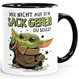 MoonWorks Kaffee-Tasse mit Spruch Mir nicht auf den Sack gehen du sollst Baby Bürotasse lustige...