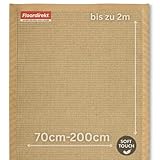 Floordirekt Sisal-Teppich Bombay 80x150 cm – Naturfaser Teppich mit Baumwollbordüre, Wohnteppich,...