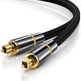 CSL - 2,0m HQ Platinum Toslink optisch digital Kabel S PDIF Audio Kabel - Aluminium Stecker...