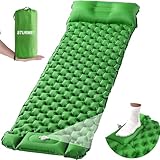 STURME Camping Isomatte, eingebaute Fußpumpe selbstaufblasbare ultraleichte Campingmatte mit Kissen...