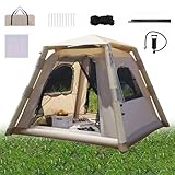 Aufblasbares Campingzelt, einfach aufzubauen, wasserdicht, winddicht, UV-beständig, insektensicher,...