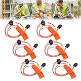 Prasacco 6 Stück Notfallpfeife, Signalpfeife für Notfalle mit Lanyard Überlebenspfeife Super...