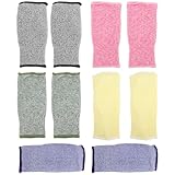 DEARMAMY 5 Paare Schnittfeste Armschutzhüllen aus Hppe Elastische Atmungsaktive Unterarmschoner...