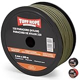 TUFF ROPE® Paracord 550 (Nylon) - 4mm - DAS Starke Seil - Reißfest & Langlebig - 7 Kernfäden -...