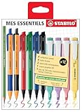 Stifte-Set - STABILO Starterpack - 12er Pack - Kugelschreiber, Filzschreiber, Textmarker, Bleistift...