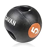 Tiiiopkvvv Professioneller Medizinball mit doppeltem Griff, für Gewichtstraining, MMA, Boxen,...