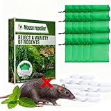 Rattenvertrieb Pillen Pack,Ratten vertreiben,Rattenabwehr Mäusegift- Natürliche Pfefferminzöl,...