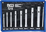 BGS 1218 | Rohrsteckschlüssel-Satz | 9-tlg. | SW 6 x 7 - 20 x 22 mm | metrisch | inkl....