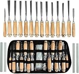 Stechbeitel Set für Holz 14 Stück TIMESETL Holzschnitzwerkzeug Set Holzmeißel Set Hohlbeitel...