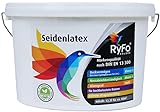 RyFo Colors Seidenlatex 12,5l (Größe wählbar) - hochwertige zertifizierte Profi Wandfarbe,...
