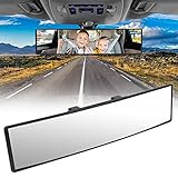 URAQT Auto Rückspiegel, 310mmx85mm Autospiegel Große Vision Weitwinkel Panorama Auto Innenspiegel...