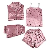 Sommer Nachtwäsche Kurzarm Damen Lounge Set Kurz Pyjama Schlafanzug Hausanzug Elegant Tank Top +...