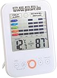 PEARL Schimmelalarm: Digital-Hygrometer/Thermometer mit Schimmel-Alarm und LCD-Display...