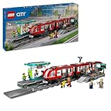 Lego City Straßenbahn mit Haltestelle, Geschenkidee für Fans von Fahrzeug-Spielzeug ab 7 Jahren,...